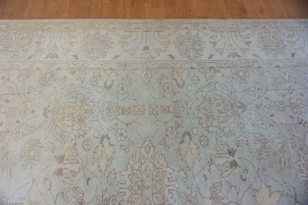 Hand-Knotted Oushak Rug From India