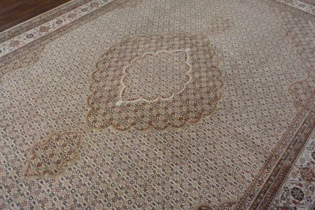 Hand-Knotted Mahi Indian Rug From India