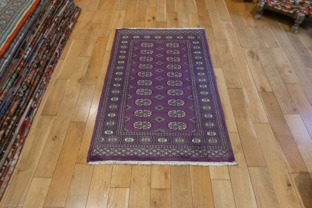 Hand-Knotted Bokhara Rug From Pakistan