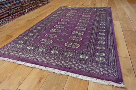 Hand-Knotted Bokhara Rug From Pakistan