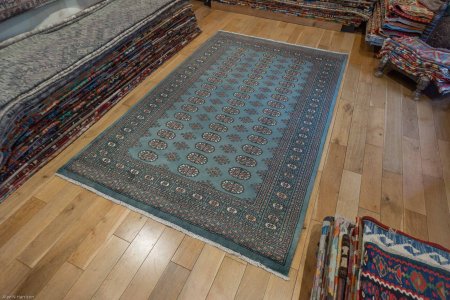 Hand-Knotted Bokhara Rug From Pakistan