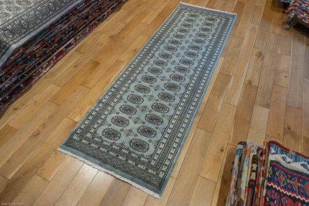 Hand-Knotted Bokhara Runner From Pakistan