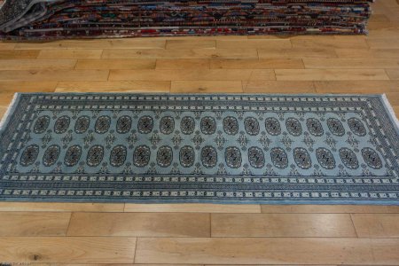 Hand-Knotted Bokhara Runner From Pakistan
