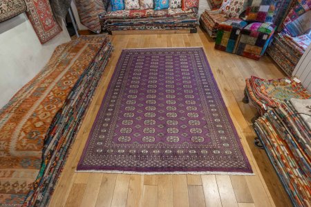 Hand-Knotted Bokhara Rug From Pakistan