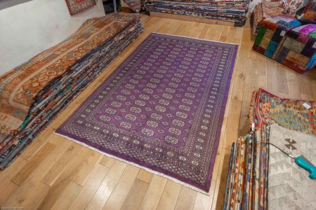 Hand-Knotted Bokhara Rug From Pakistan