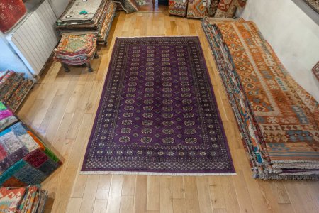 Hand-Knotted Bokhara Rug From Pakistan