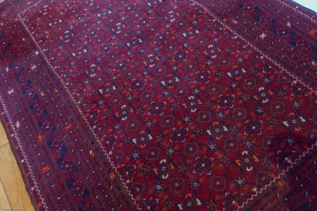 Hand-Knotted Kundoz Rug From Afghanistan