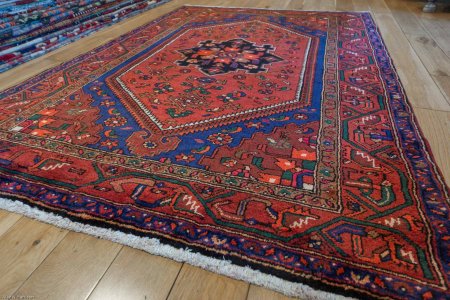 Hand-Knotted Hamadan Rug From Iran (Persian)