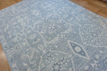 Hand-Knotted Tonal Rug From India