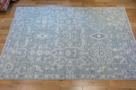 Hand-Knotted Tonal Rug From India