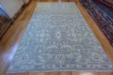Hand-Knotted Tonal Rug From India