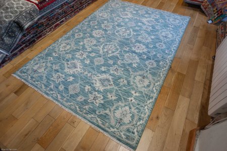 Hand-Knotted Tonal Rug From India
