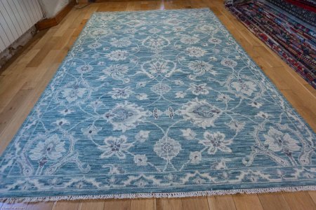 Hand-Knotted Tonal Rug From India