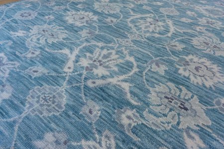 Hand-Knotted Tonal Rug From India