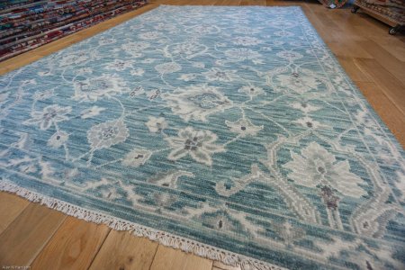 Hand-Knotted Tonal Rug From India