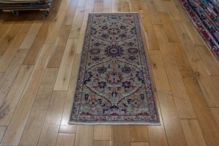 Hand-Knotted Fine Mamluk Rug From Afghanistan