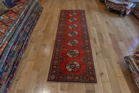 Hand-Knotted Ersari Runner From Pakistan