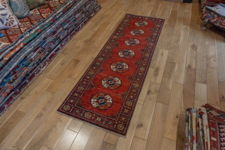 Hand-Knotted Ersari Runner From Pakistan