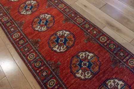 Hand-Knotted Ersari Runner From Pakistan