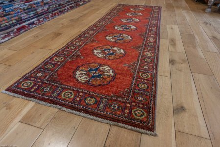 Hand-Knotted Ersari Runner From Pakistan