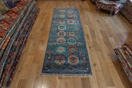 Hand-Knotted Ersari Runner From Pakistan