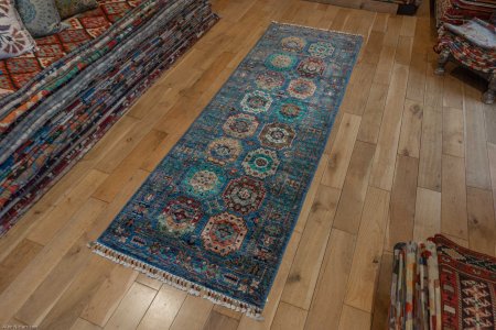 Hand-Knotted Ersari Runner From Pakistan