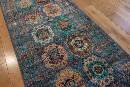 Hand-Knotted Ersari Runner From Pakistan
