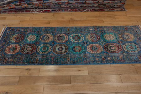 Hand-Knotted Ersari Runner From Pakistan