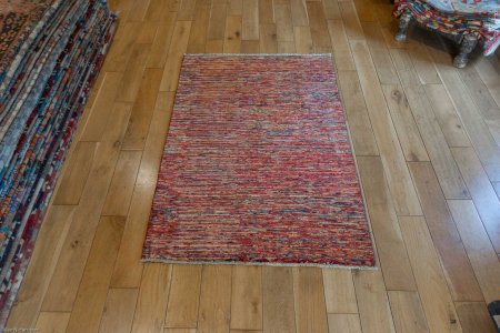 Hand-Knotted Berber Natural Rug From Afghanistan