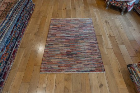 Hand-Knotted Berber Natural Rug From Afghanistan