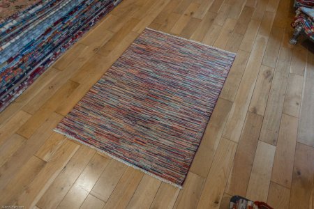 Hand-Knotted Berber Natural Rug From Afghanistan