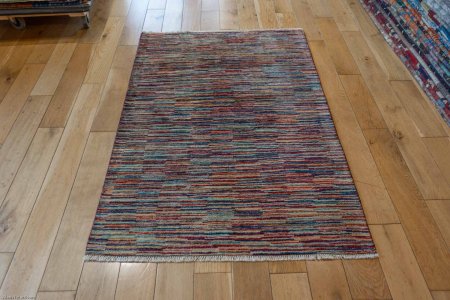 Hand-Knotted Berber Natural Rug From Afghanistan