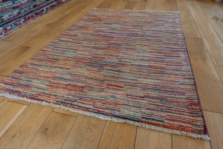 Hand-Knotted Berber Natural Rug From Afghanistan