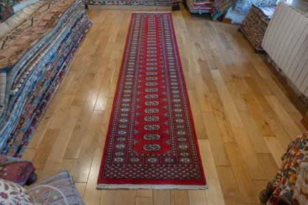 Hand-Knotted Bokhara Runner From Pakistan
