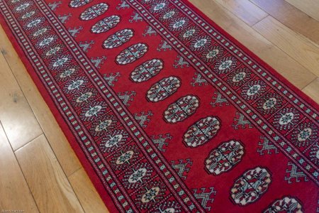 Hand-Knotted Bokhara Runner From Pakistan