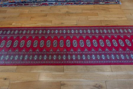 Hand-Knotted Bokhara Runner From Pakistan