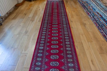 Hand-Knotted Bokhara Runner From Pakistan