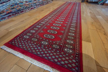 Hand-Knotted Bokhara Runner From Pakistan