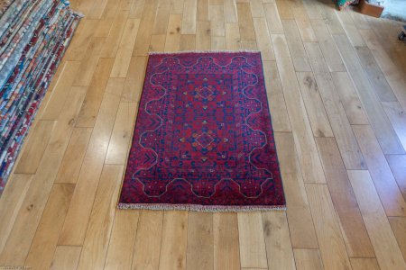 Hand-Knotted Khan Mahomadi Rug From Afghanistan