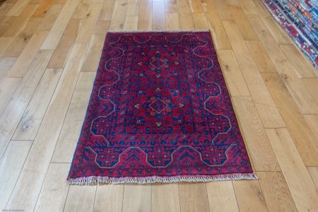 Hand-Knotted Khan Mahomadi Rug From Afghanistan