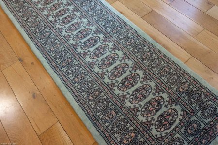Hand-Knotted Bokhara Runner From Pakistan