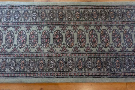 Hand-Knotted Bokhara Runner From Pakistan