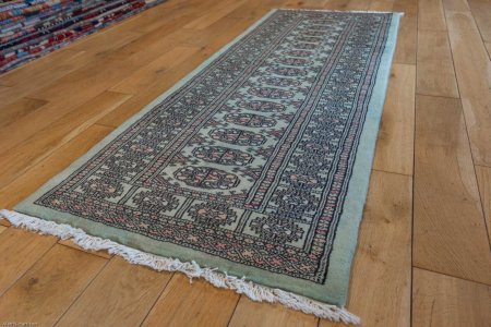 Hand-Knotted Bokhara Runner From Pakistan