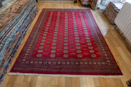 Hand-Knotted Bokhara Rug From Pakistan