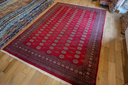 Hand-Knotted Bokhara Rug From Pakistan