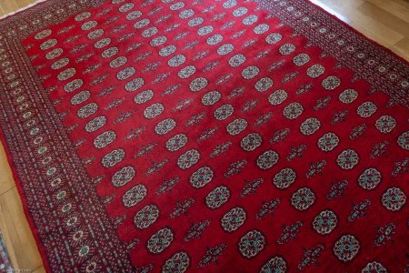 Hand-Knotted Bokhara Rug From Pakistan