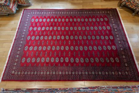 Hand-Knotted Bokhara Rug From Pakistan