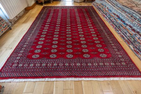 Hand-Knotted Bokhara Rug From Pakistan