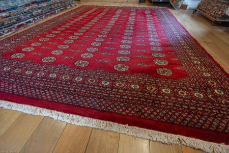 Hand-Knotted Bokhara Rug From Pakistan
