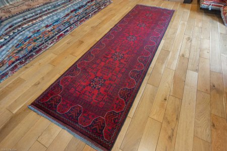 Hand-Knotted Khan Mahomadi Runner From Afghanistan